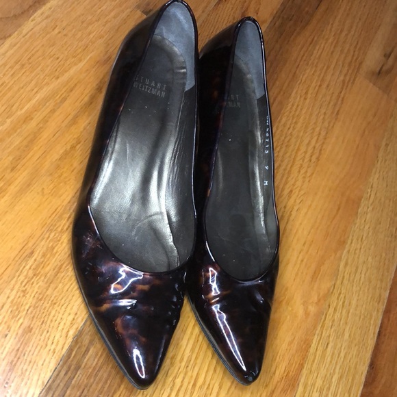 Stuart Weitzman brown bronze leather wedge - Picture 4 of 6